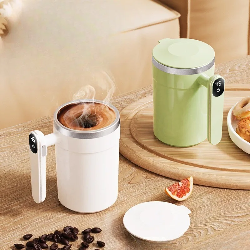 

Electric Auto Stirring Coffee Cup Smart Temperature Control Magnetic Portable Soy Milk Shaker Bottle Essential