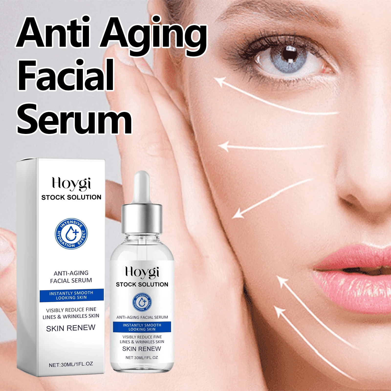 Soro facial com vitamina C 30ml, brilho, antienvelhecimento, aperta, minimiza os poros, essência hidratante reafirmante para linhas finas, pele maçant