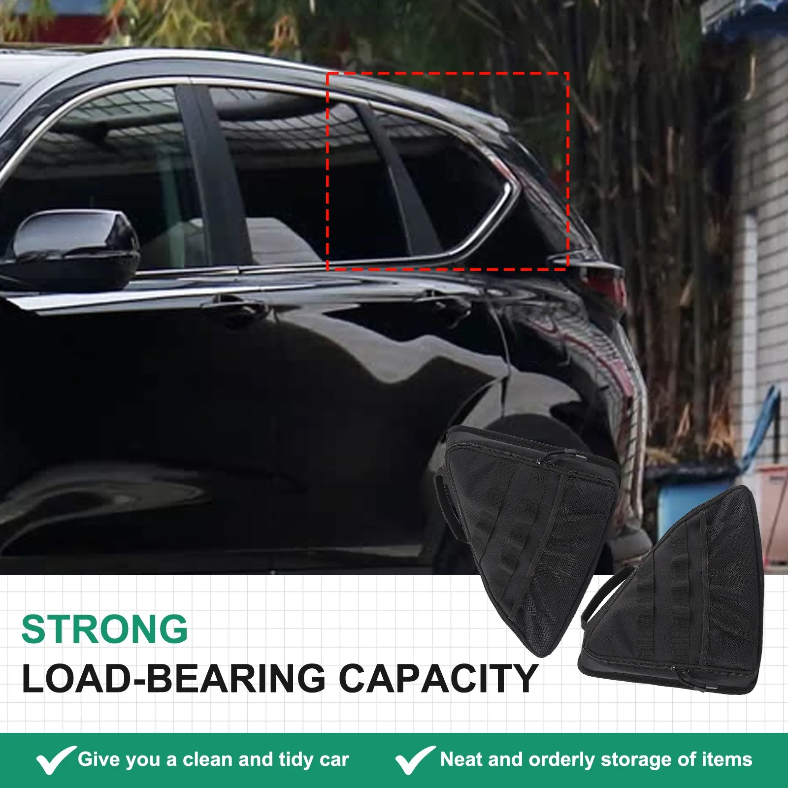 

2PCS Car Trunk Side Window Storage Bag For Honda Breeze 2020-2021 / Honda CR-V 2017-2021 Multipurpose Picnic Tool Stowing Bag