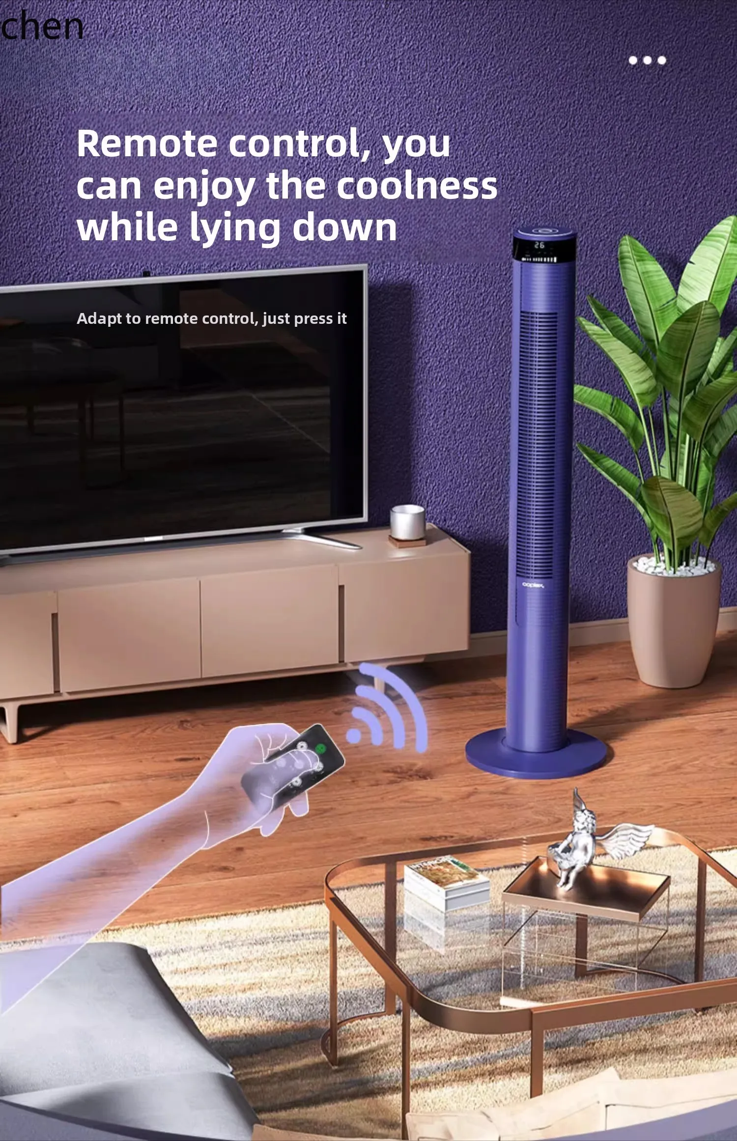 ZML مروحة بدون شفرات مروحة أرضية جديدة لتدوير المنزل وغرفة المعيشة وغرفة النوم