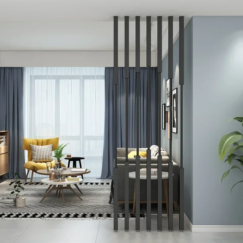 Partición de pantalla de hierro, divisores de habitación, rejilla de entrada, entrada de pilar, sin perforación, ajustable para sala de estar, Hotel, moderno y Simple
