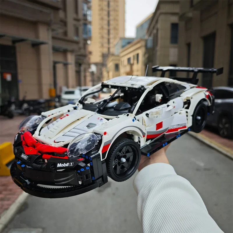 1580 ELEMENTÓW 1:10 Techniczny Klasyczny Samochód Wyścigowy Klocki Konstrukcyjne Model Pojazdu Sportowego Zestaw Klocków Zabawki Prezenty Dla Dzieci Dorosłych Chłopców