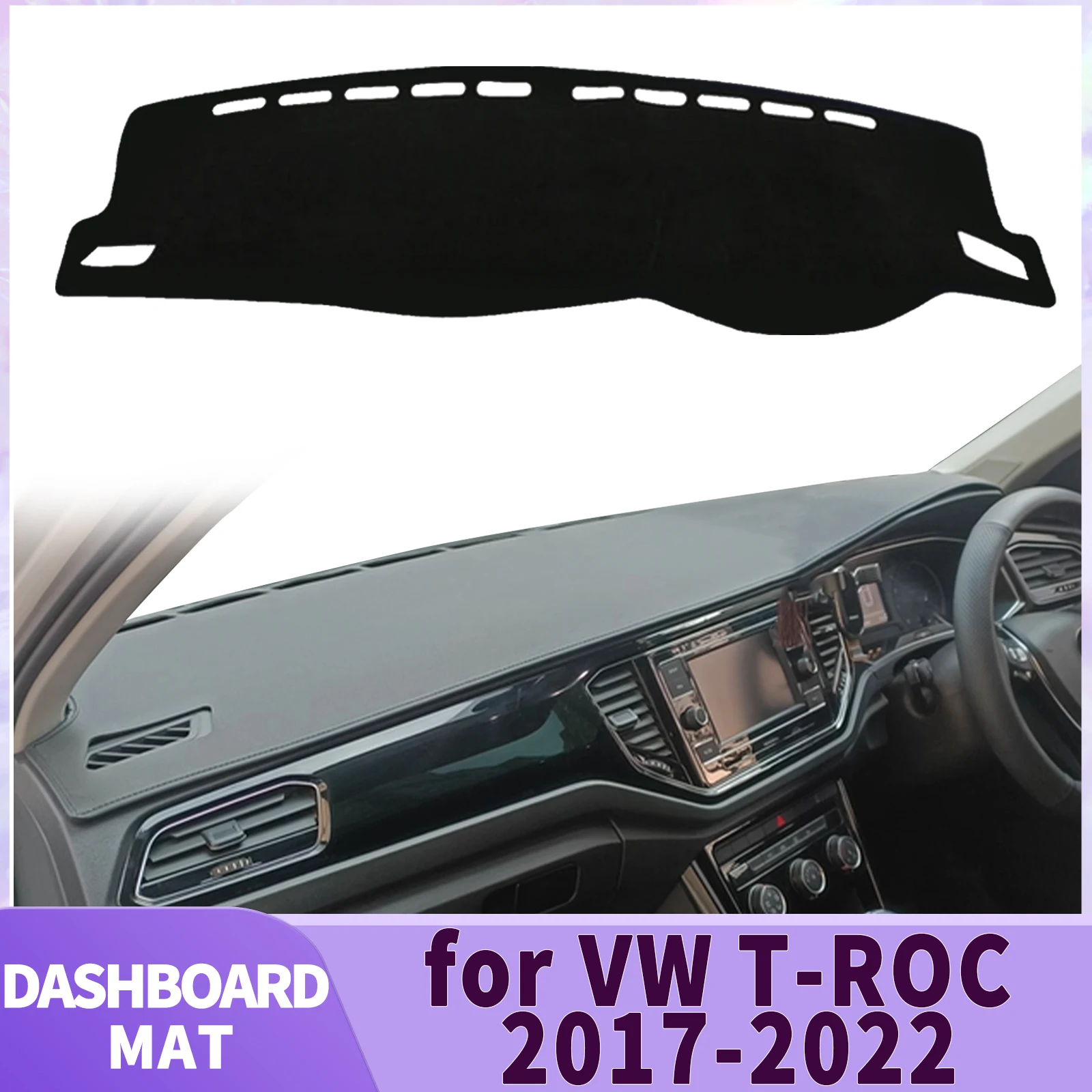 

fit for VW T-ROC 2017 2018 2019-2022 TROC T ROC Car Accessories Dashmat Dashboard Cover Pad DashMat Sunshade Protective Carpet