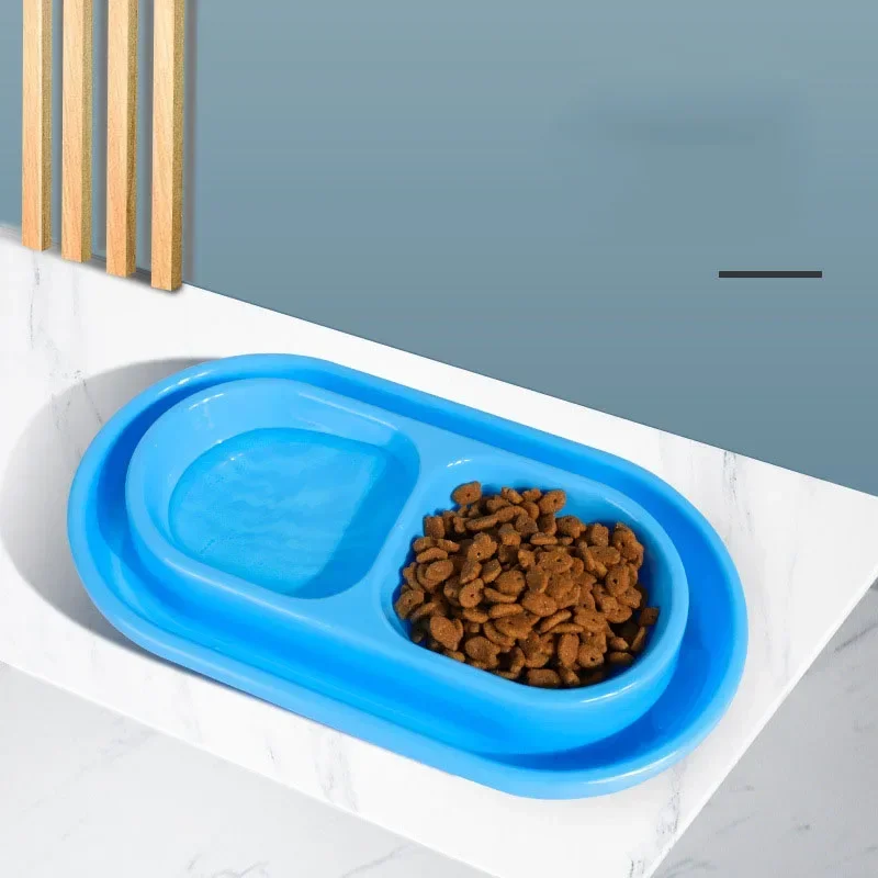 Pet Feeding Double Bowls Plastic Anti Ants Food Water Feeder For Dogs Cats Puppy Automatic Dog Feeder Dispenser Karate for Ants