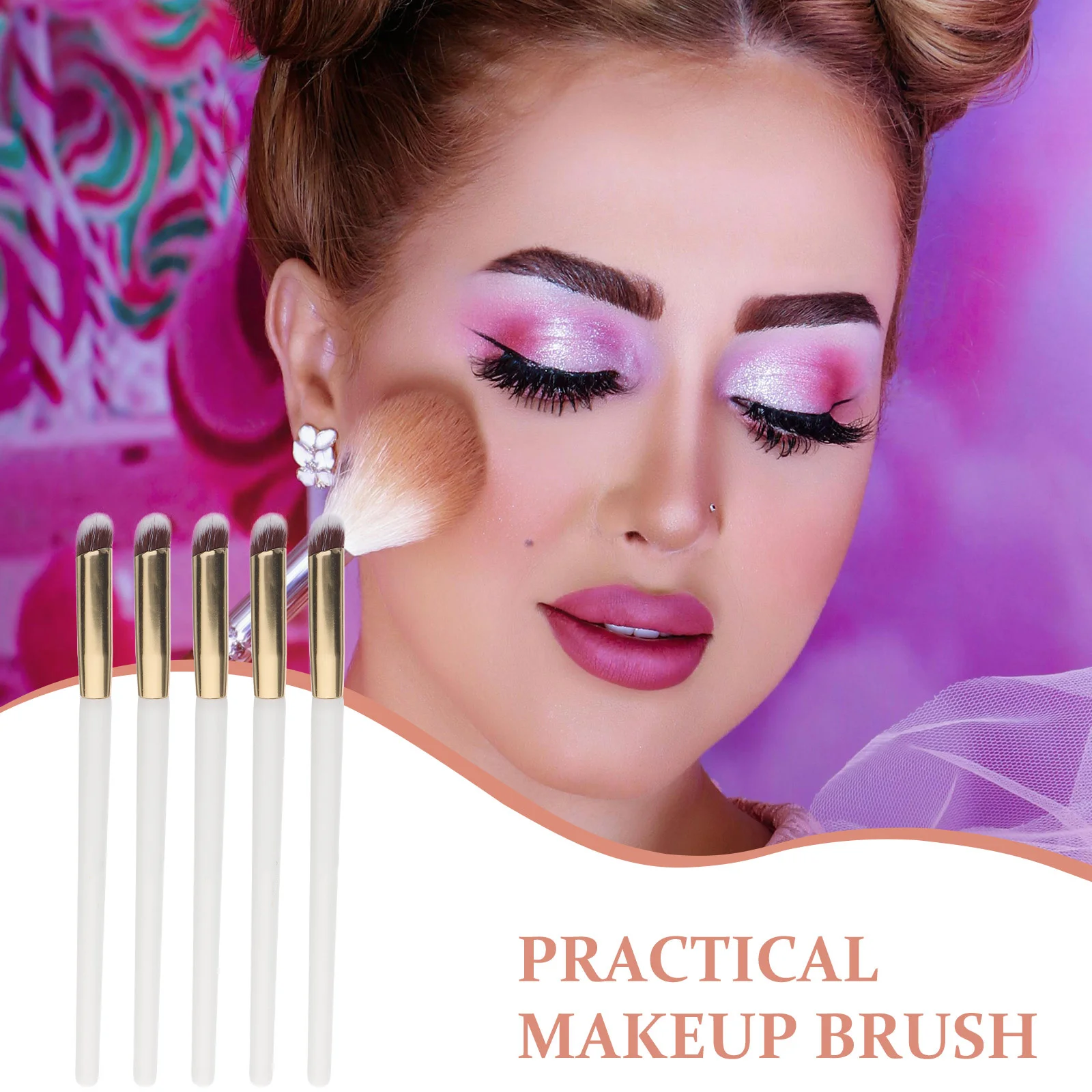 10 قطعة فرشاة خافي العيوب المحمولة بزاوية ماكياج فرش تحت العين المخفي مزج مستحضرات التجميل أدوات ماكياج العين فرشاة لمساحيق التجميل