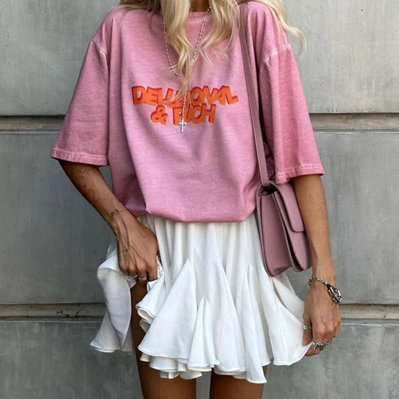 Women's Summer White Mini Skirt High Waist A-Line Vintage Ruffle Tennis Style Black Elastic Waist Cute Ruffle Short Skirts