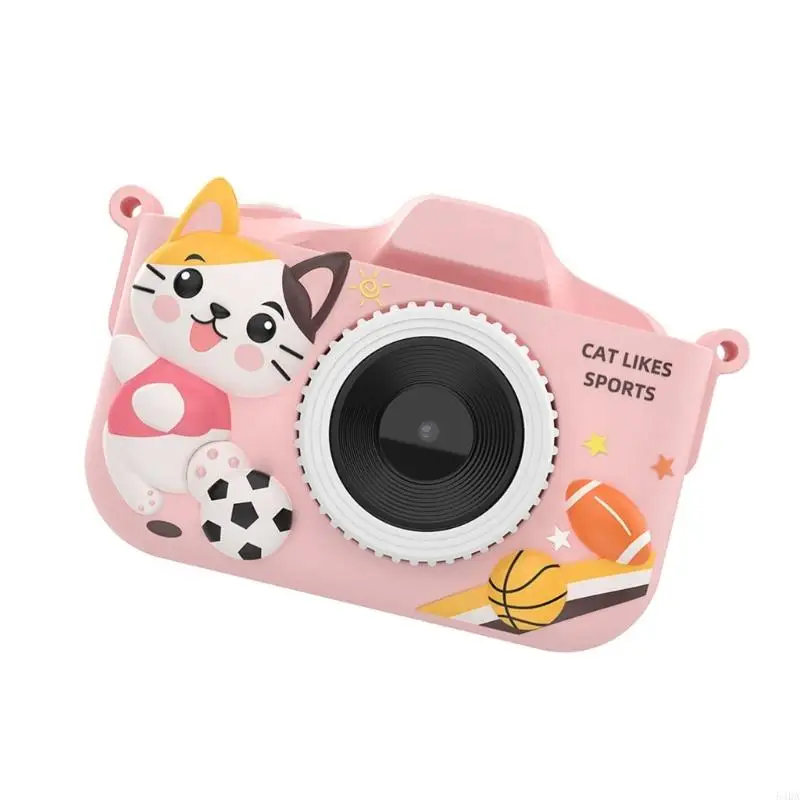 54DA Double Lins Kids Camera с фокусированием MP3 Music Player 8x Zoom IPS Screen Screen -Oh -надежная камера ABS для мальчиков