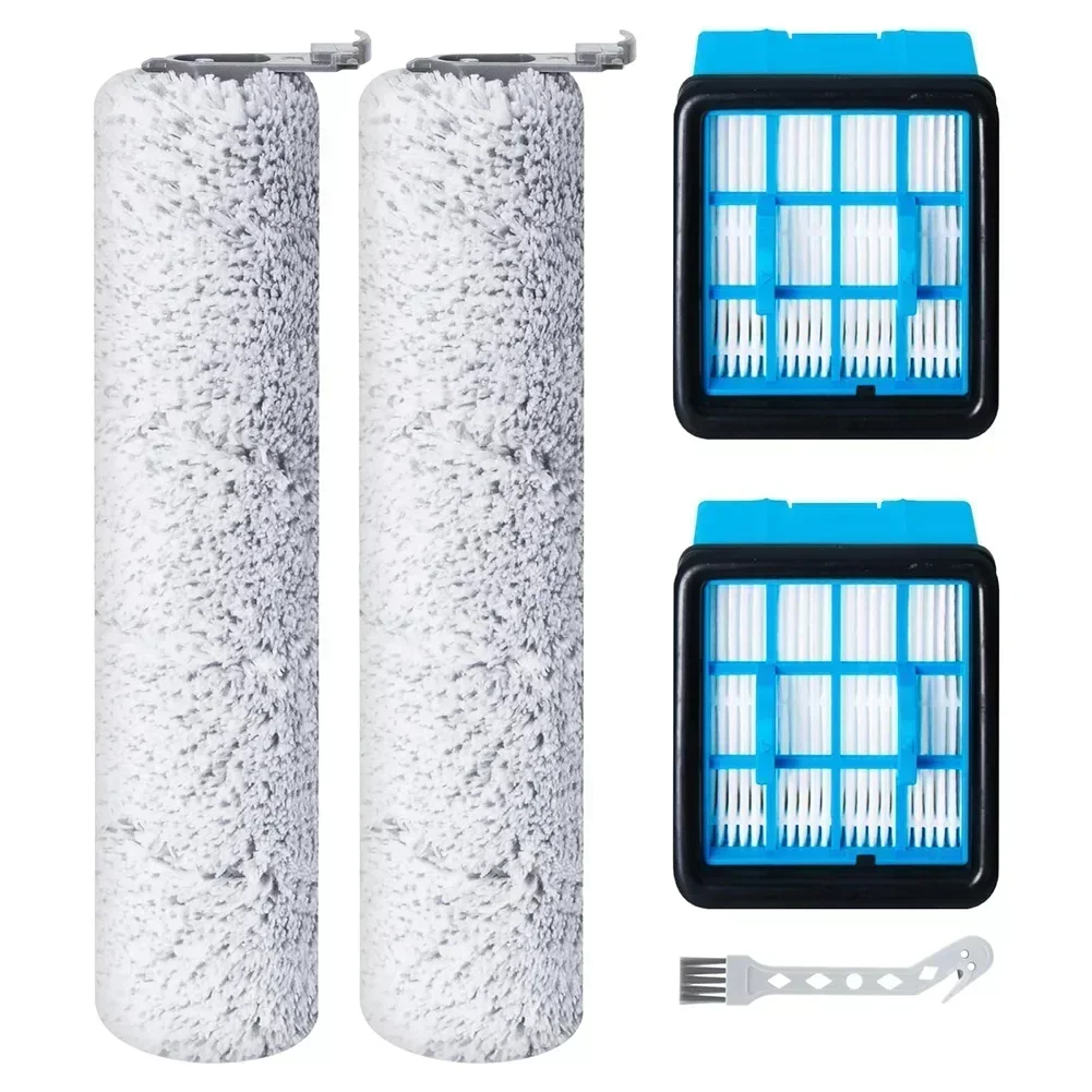 2 * cepillo de rodillo + 2 * filtro + 1 * herramienta de limpieza Compatible con Bissell para CrossWave para OmniForce 3912N | 4046 Depurador de pisos