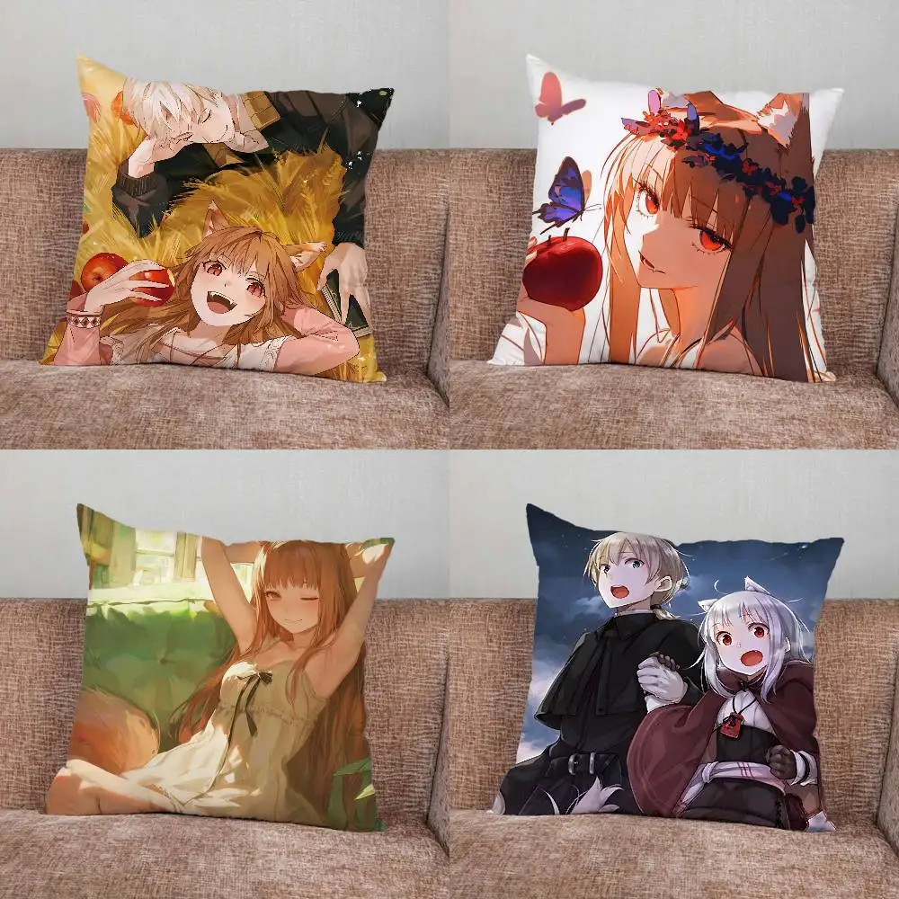 

Anime S-Spice and Wolf Pillow Case Pillowcase Home Sofa Cushions Car Cushions Pillowcover Office Pillowshell Pillow