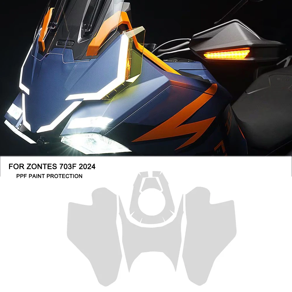 703F 2024 Accessories PPF Parts Complete Paint Protection For ZONTES 703F Motorcycle Anti-scratch TPU Body Protection Sticker