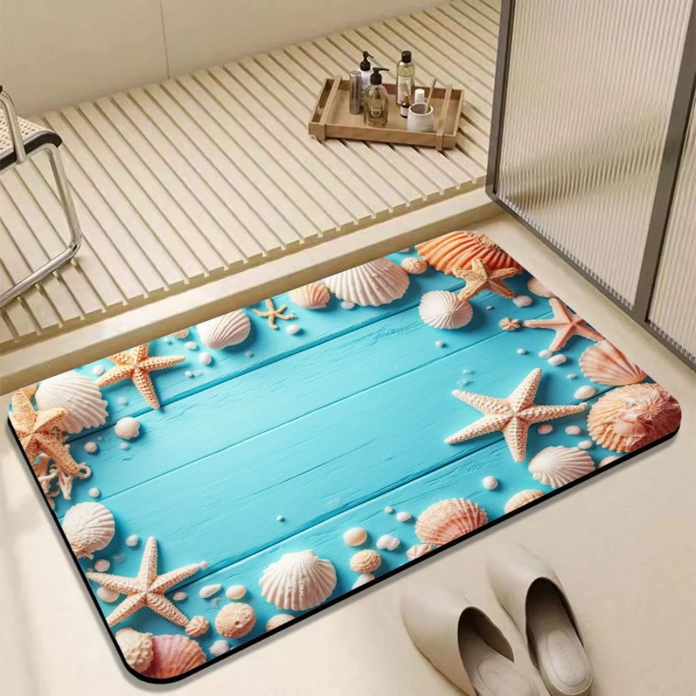 

VIKAMA Corridor Aisle and Bathroom Toilet Choosing Soft Anti - slip Water - absorbing Diatom Mud Floor Mat is Appropriate