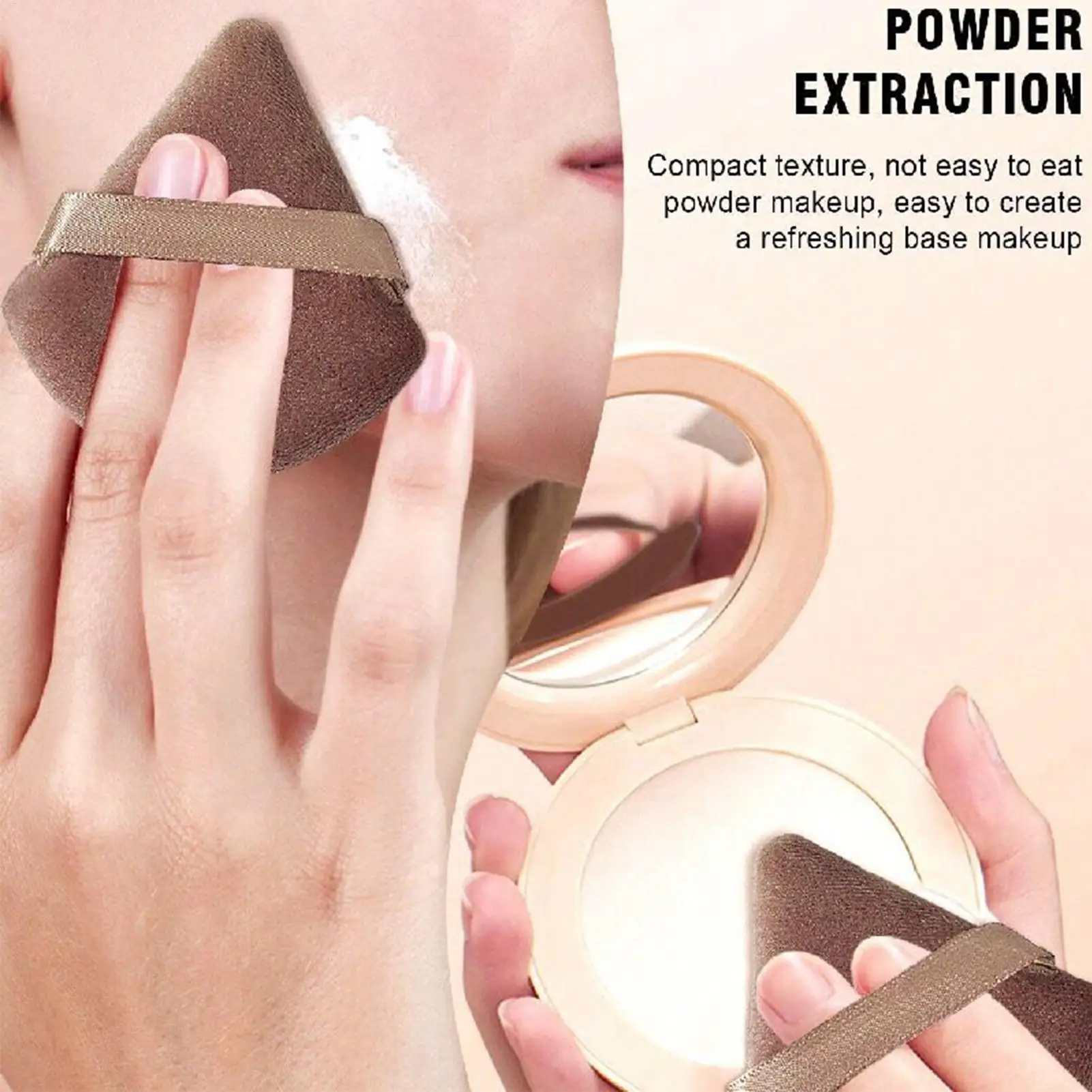 Make-up kwasten en sponzen set bruine make-up bladerdeeg, schoonheid ei, hoofdband polsbandje remover kit make-up tool cadeau