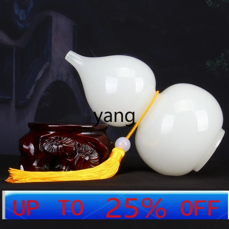 CX jade gourd Fulu Ping An ornament, living room entrance bogu frame, Chinese desktop decoration