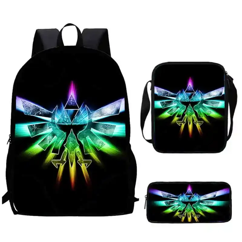 Anime Game The Legend of Zel-Da Child School Backpack With Shoulder Bags Pencil Bags For Kindergarten,Best Gift For Boys Girls