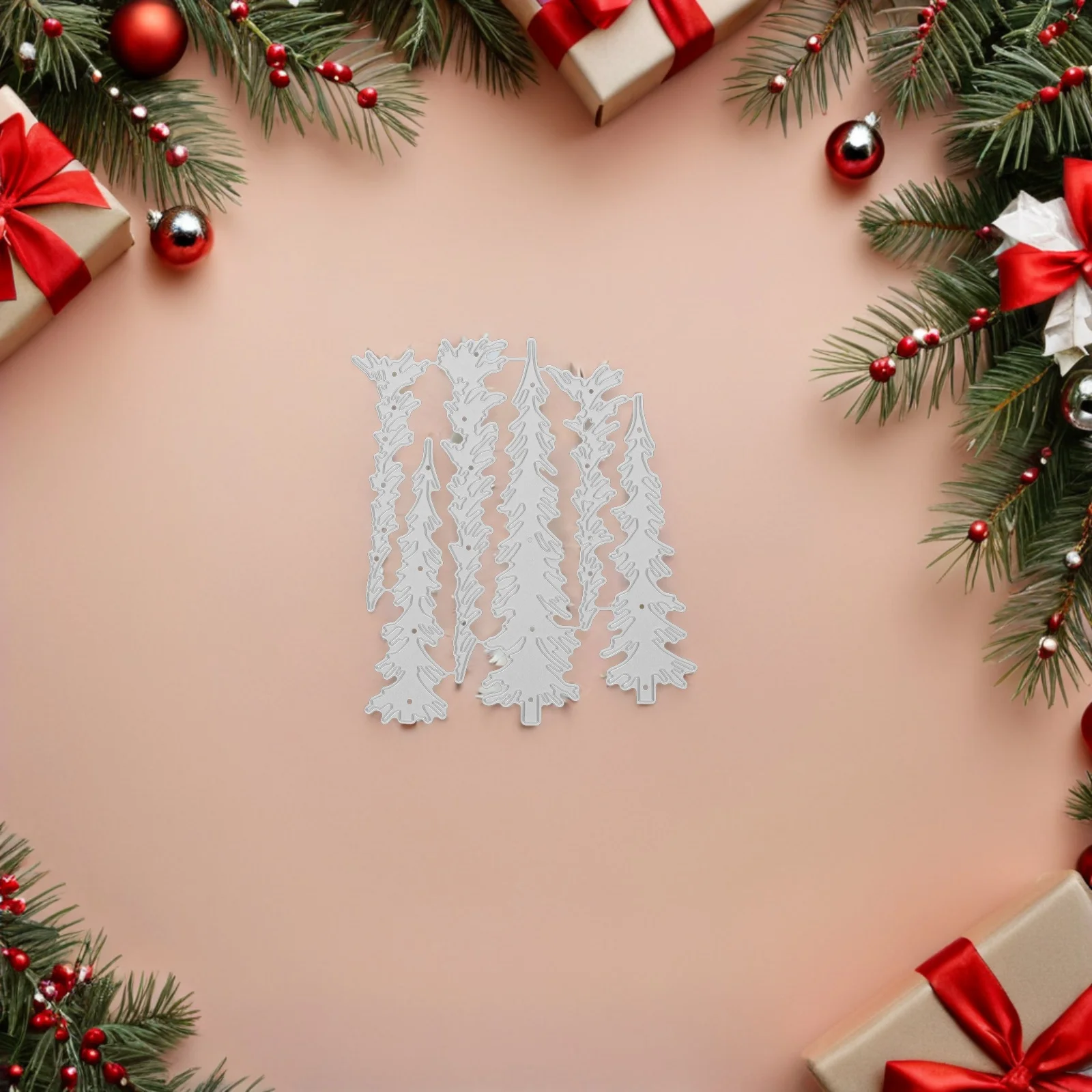 

2pcs Christmas Tree Mold Metal Cutting Dies Carbon Steel Scrapbooking Stencils Craft Templates Embossing Die Cuts for Paper
