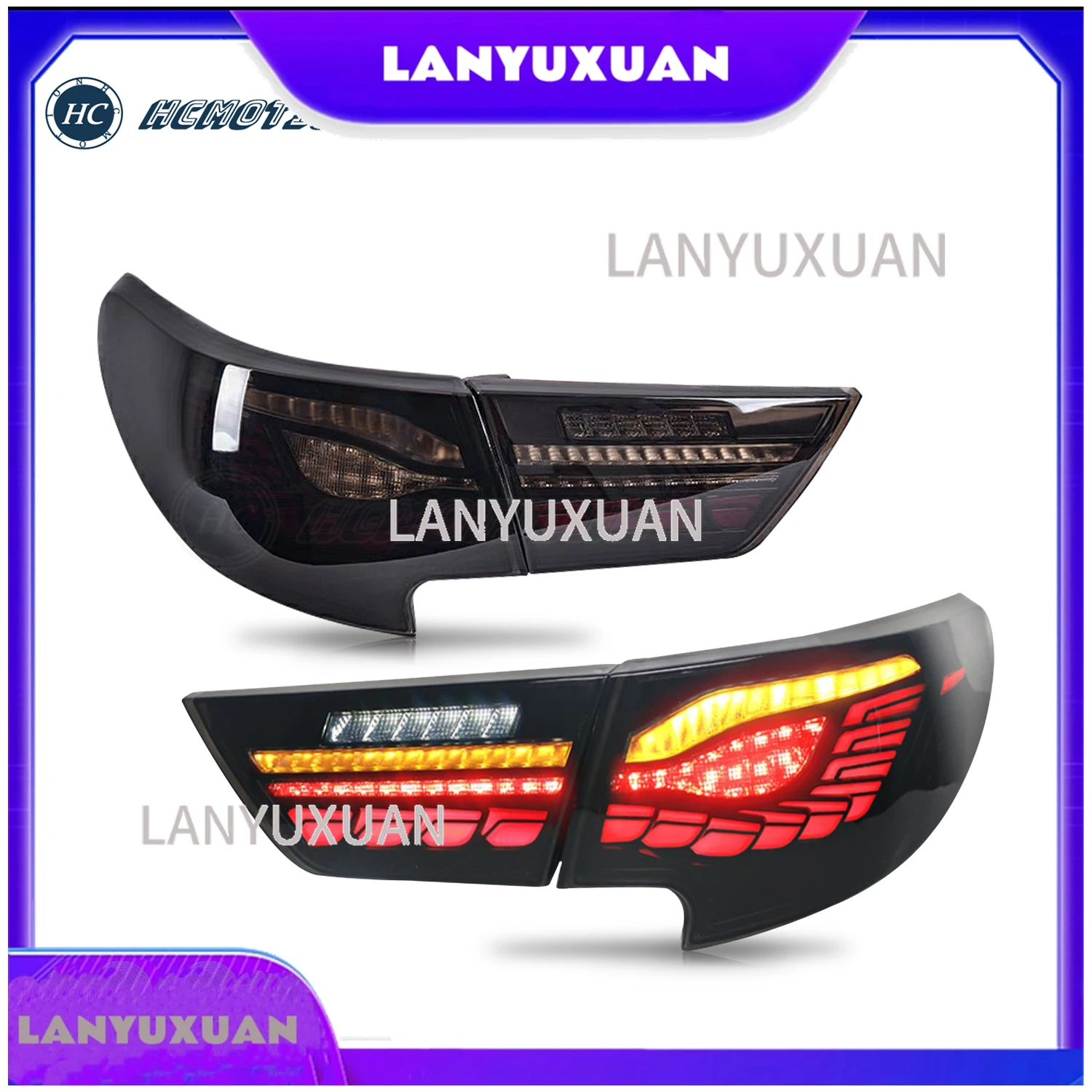 2026 HCMOTIONZ LED Tail Lights Assembly 2013-2019 for Toyota Mark X/Reiz Rear Lamps with Start-up Animation DRL New Condition