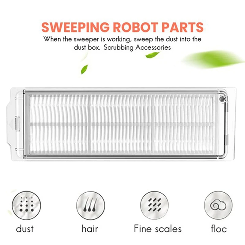 Набор запасных аксессуаров M14K-2 для XIAOMI MIJIA Omni M30 PRO/C107, детали для швабры, боковая основная щетка, фильтр для швабры, мешок для пыли