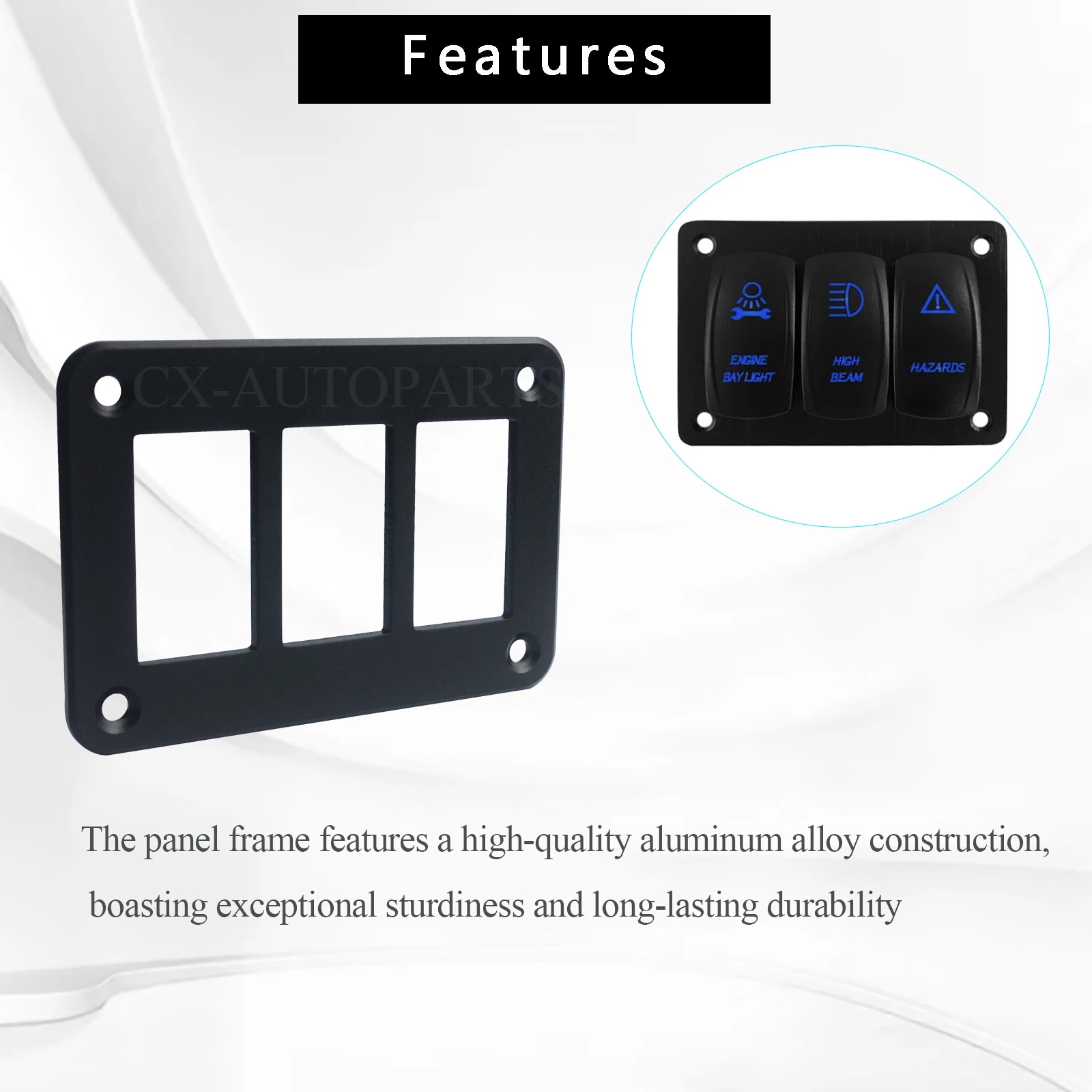 1/2/3/4/5/6/8 Way Car Boat Rocker Switch 37mm X 21mm Housing Frame USB Socket Dash Panel 12V/24V For ARB Carling Narva 4x4 RV