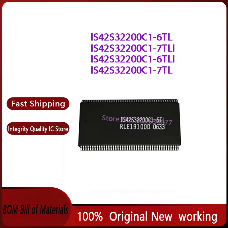 1pcs/lot IS42S32200C1-7TLI IS42S32200C1-6TLI -7TL -6TL ISSL TSOP86 100% Brand New Original