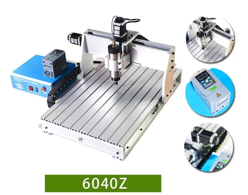 3 Axis 3020Z-DQ CNC Router Engraver Cutting Machine CNC 3020 with Ball Screw + 20x 3.175mm 1/8