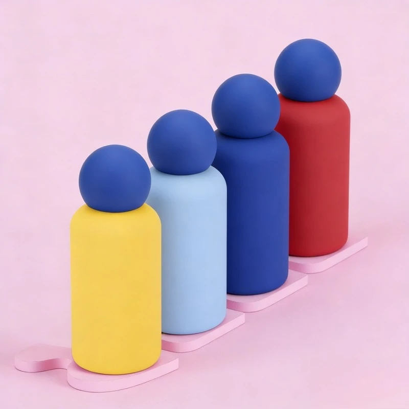 

1pcs Stainless Steel Insulated Water Bottle Creative Cute Vacuum Flask for Outdoor Sports Leak-Proof Reusable Travel Cup