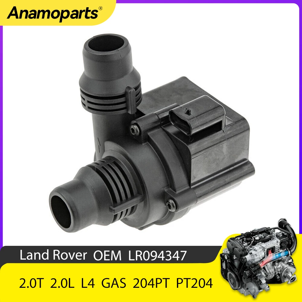 Engine Parts Cooling System electric Auxiliary Water Pump Fit 2.0 T L GAS 204PT PT204 L4 For 2012-2019 Land Rover LR094347 2.0T