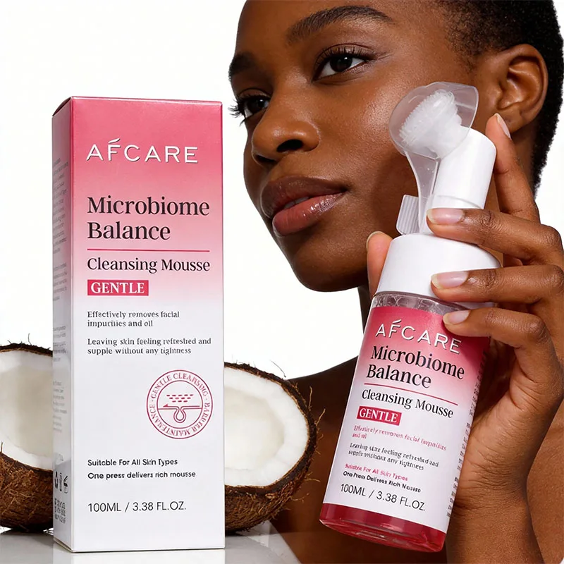 

AFCARE Нежный очищающий мусс для умывания, успокаивающий и увлажняющий ежедневный гель для чувствительной и сухой кожи, удаляет скопление жира.