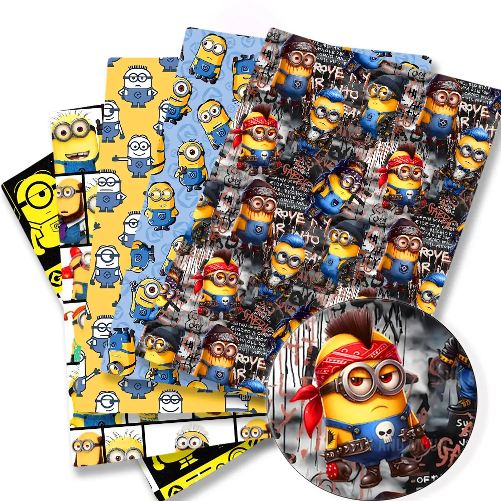 BEAST KINGDOM minions Cartoon cotton fabric Patchwork Tissue Kid Home Textile Sewing Doll Dress Curtain Polyester cotton Fabric