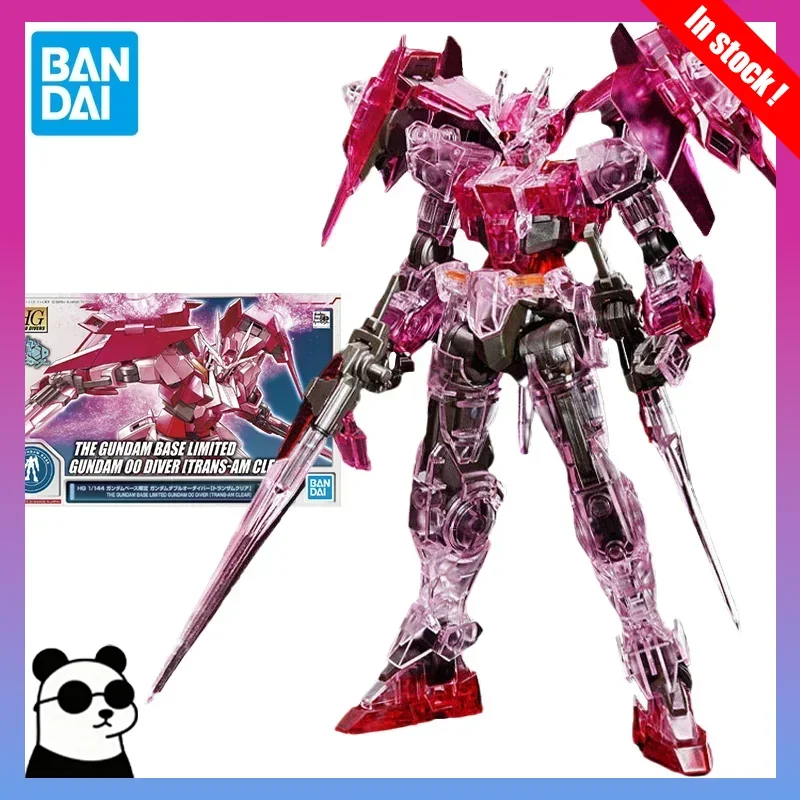 

Оригинальный набор для сборки модели Gundam от Bandai, аниме-фигурка HGBD 1/144 BASE LIMITED 00 DIVER TRANS-AM CLEAR, коллекционные фигурки, игрушки, подарки для детей