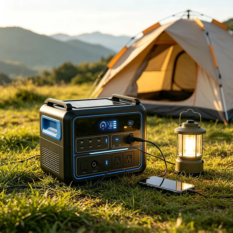1200W 1120Wh LiFePO4 Portable Power Station Pure Sine Wave MPPT Solar Generator PD 100W 2400W Surge Off Grid Camping Emergency