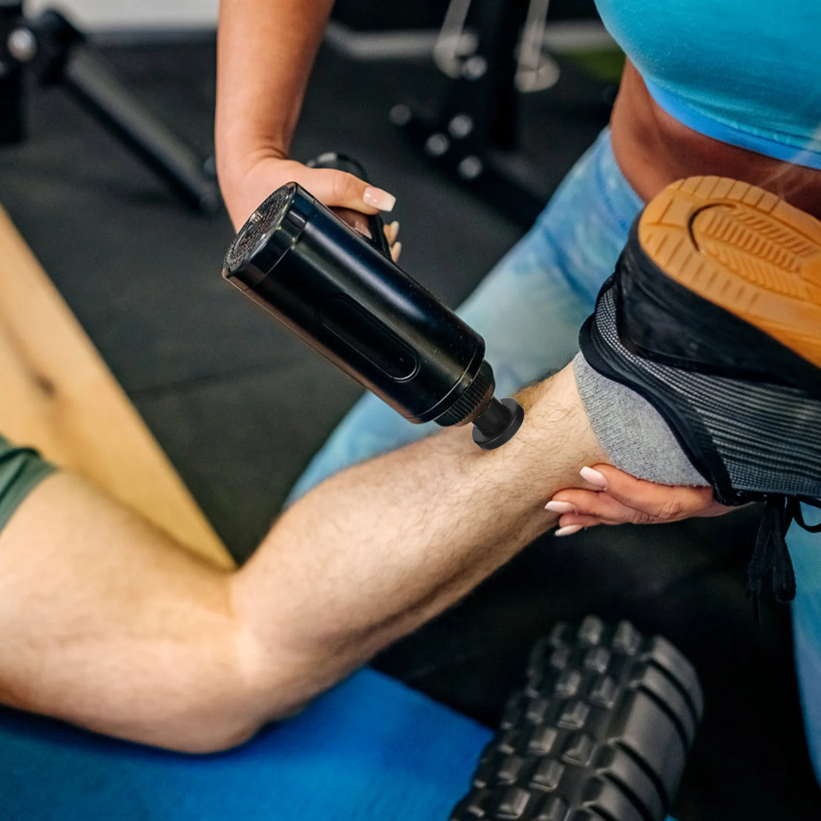 Juego de 6 piezas de relajación muscular, cabezal masajeador para adaptador de Fitness, herramientas corporales de atleta, Abs reemplazable portátil