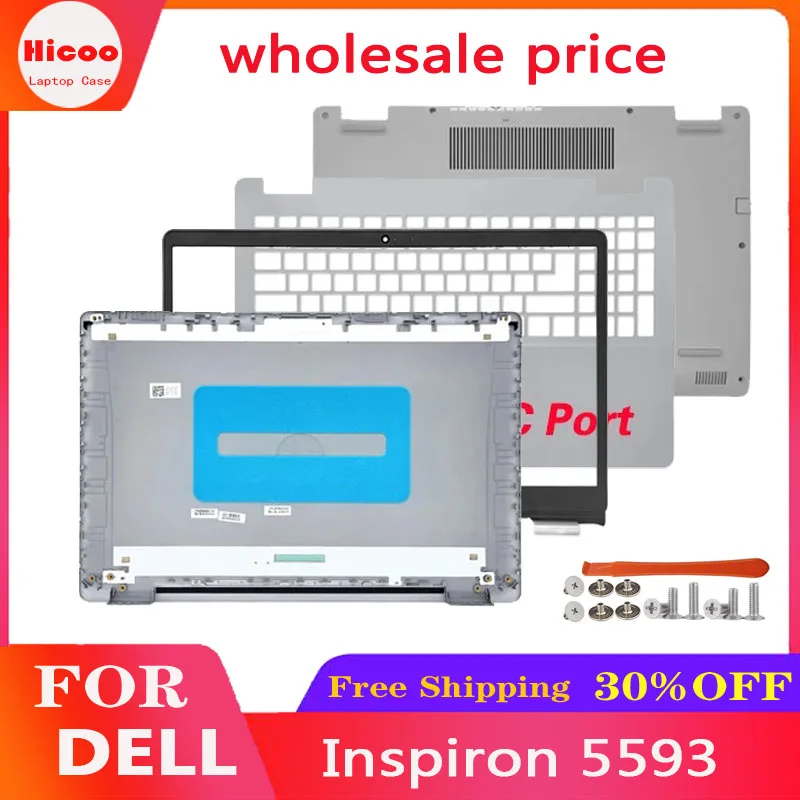 Imagem -01 - Laptop Lcd Tampa Traseira para Dell Inspiron Moldura Frontal Dobradiças Palmrest Caixa Inferior Superior e Superior Shell 032tjm 0v5jhc 5593 Novo laptop lcd tampa traseira para dell inspiron moldura frontal dobradicas palmrest caixa inferior superior e superior shell 032tjm 0v5jhc 5593 novo 01