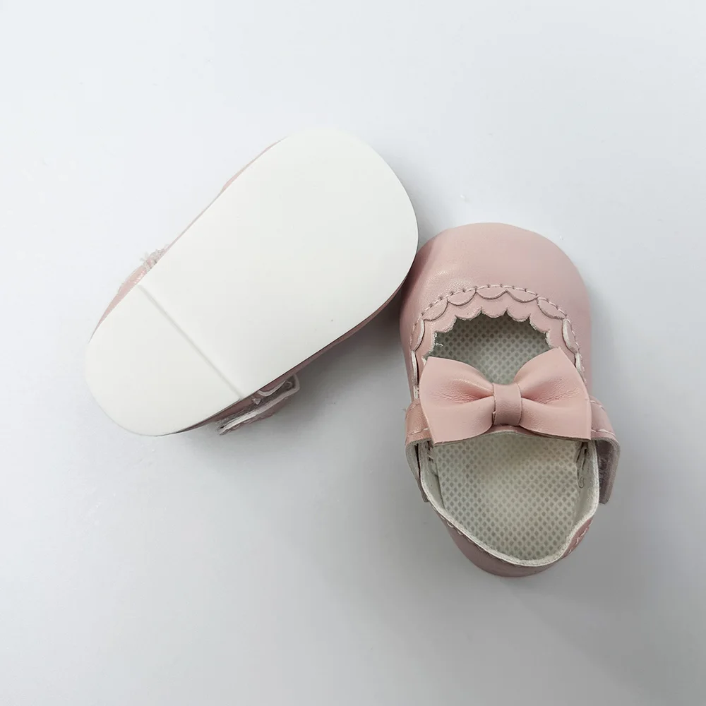 Doll  Casual Shoes PU with Bow Knot Fit for 55cm 22inch Reborn Baby Doll Children Toy Accessories