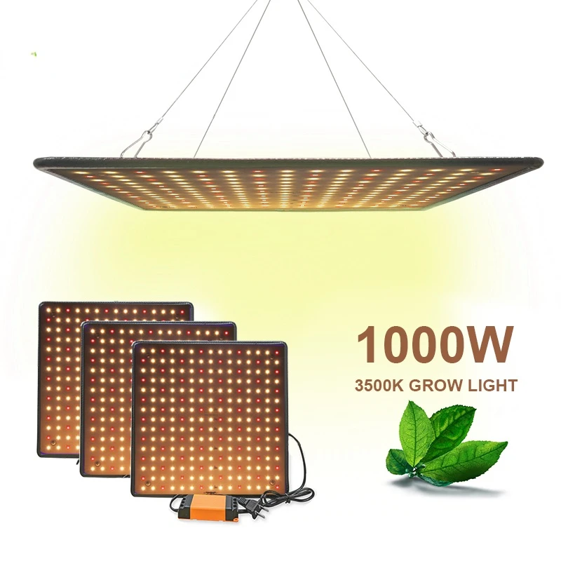 

Indoor Led 1000W 3500K Grow Light Panel Full Spectrum Phyto Lamp For Flowers Lamp For Plants Warm White Leds Fitolamp Grow Tent