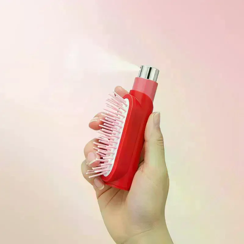 2in1 Sprayer Comb Detangling Scalp Massage Hairbrush With Spray Bottle Essential Oil Water Mist Spray Brush Anti-static