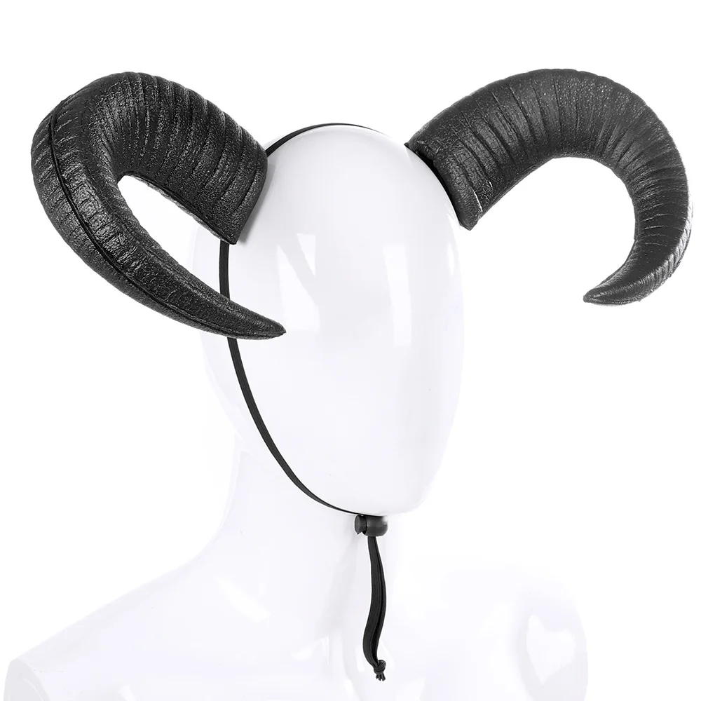 Funny Adjustable Cow Horn Headdress Costume Props Halloween Carnival Party Spooky Props