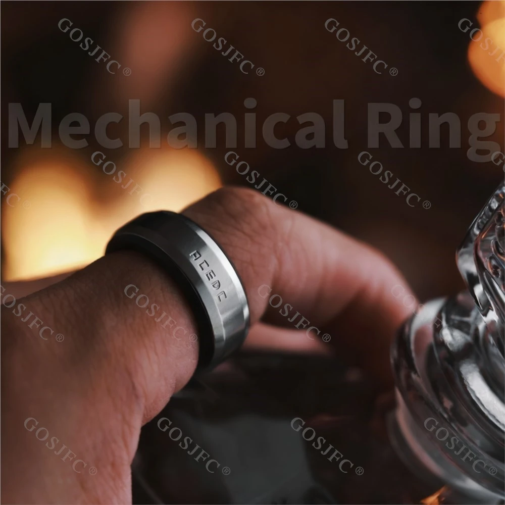 ACEdc Anello meccanico III AMMO Progettato Anello Spinner Fidget Giocattoli per adulti Giocattolo antistress Gadget per alleviare l'ansia