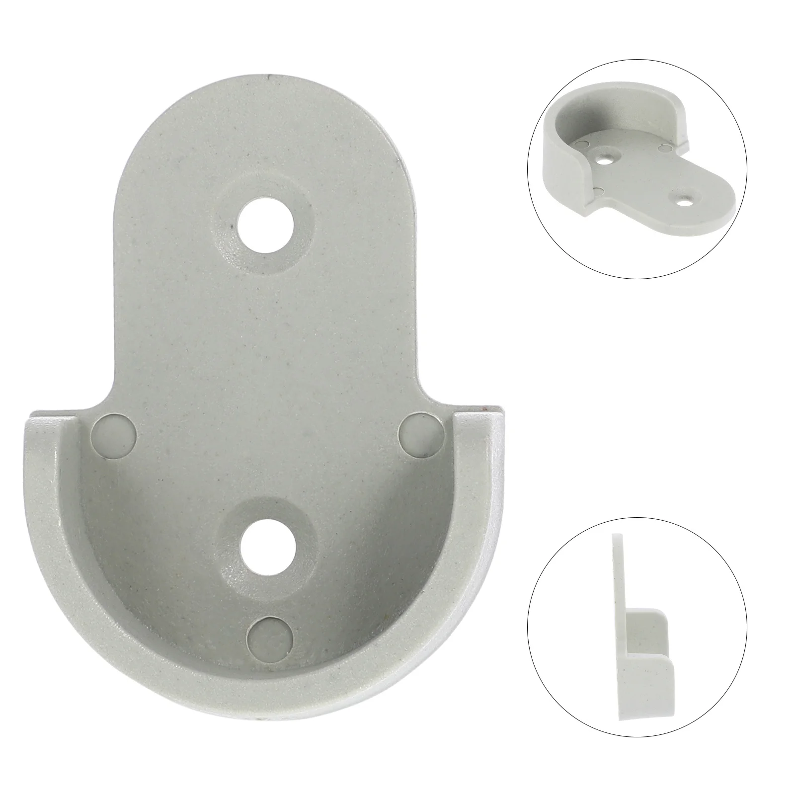 30Pcs Plastic Closet Rod Bracket Support for Wardrobe Towel Shower Curtain Pole Holder Rod Socket End Support 25mm