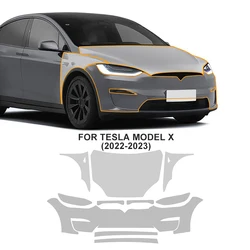 8.5MIL TPU Car Bumper Paint Protection Film PPF for Tesla Model X 2022 2023 2024 Pre Cut Anti-Scratch Resistant Clear Bra Kit