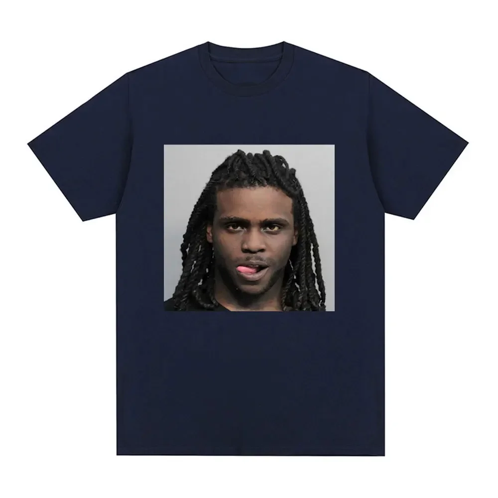 Rapper Chief Keef Mugshot Graphic T Shirt Men's Fashion Casual Short Sleeve T-shirt Hip Hop Gothic Oversized T-shirts Streetwear