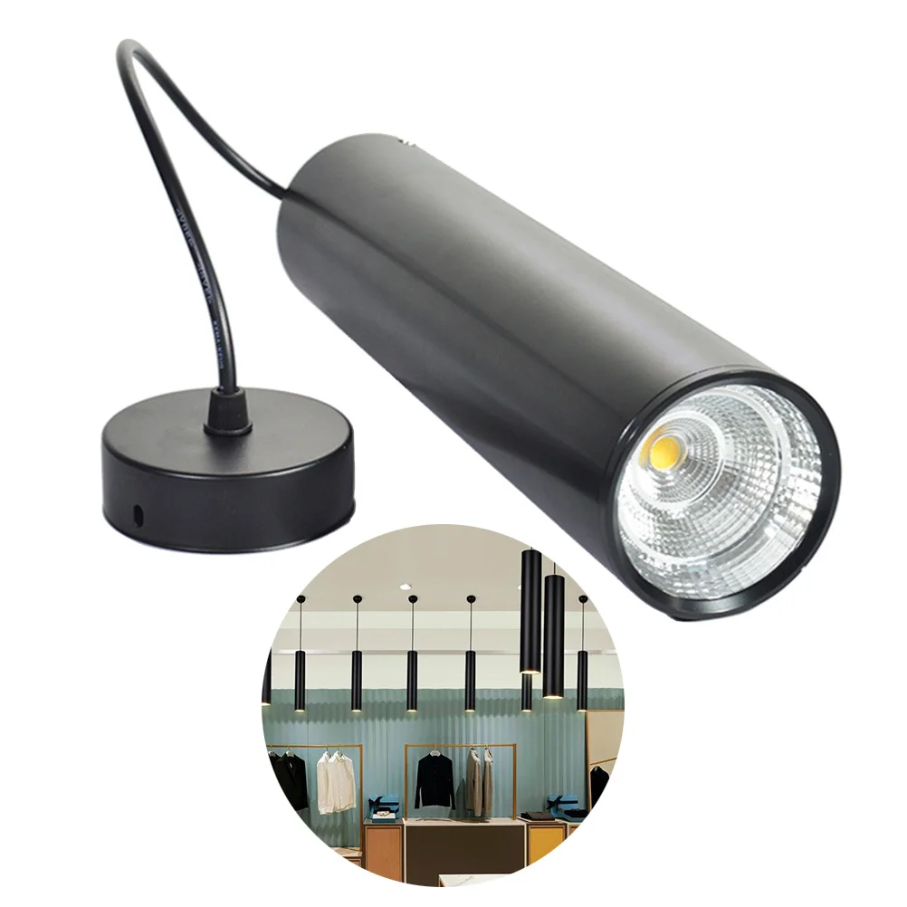 

Modern Ceiling Spotlight 10W 75mm Diameter 85-265V Black Warm Light Tube Lamp Downlight for Restaurant Bar Ktv