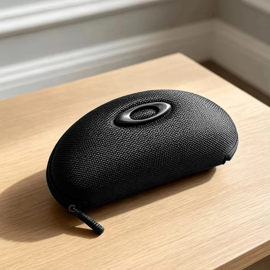 Oakley Hard-Shell Sunglasses Case: Shock-Resistant, Drop-Protected, Zippered, Portable — Ideal for Sports, Cycling, Driving