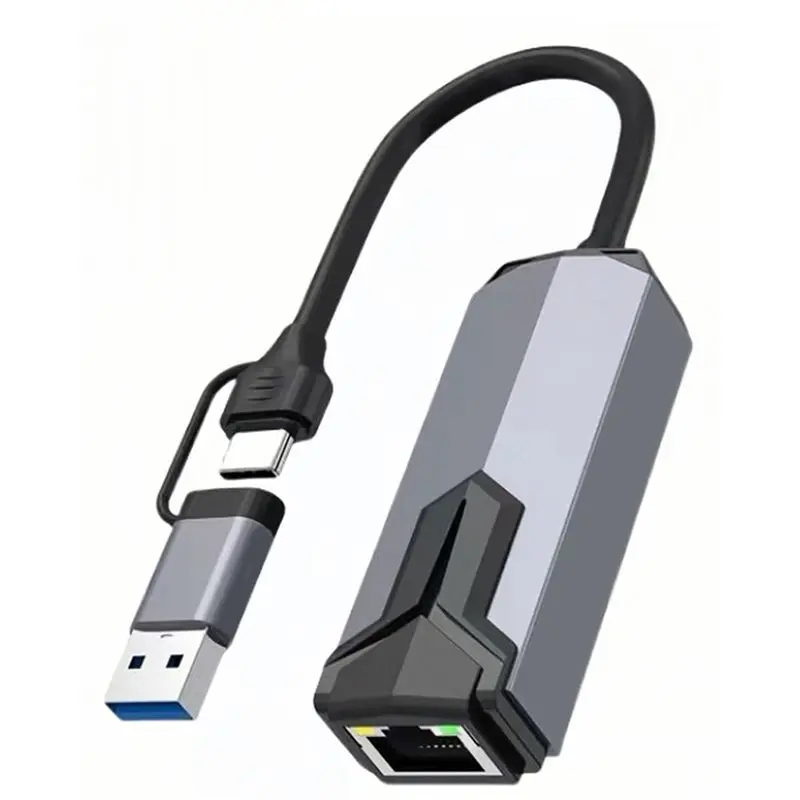 A53M-USB 3.0 To 2.5G Ethernet Port TYPE C RTL81527 Adapter For Macbookpro Computer Tablet