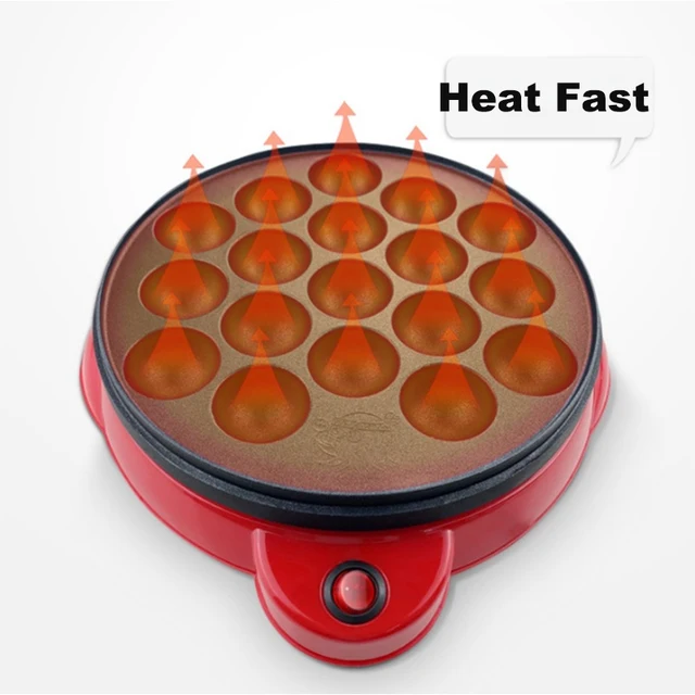 220V EU/AU/UK Chibi Maruko Baking Machine Household Electric Takoyaki Maker Octopus Balls Grill Pan Professional Cooking Tools 5