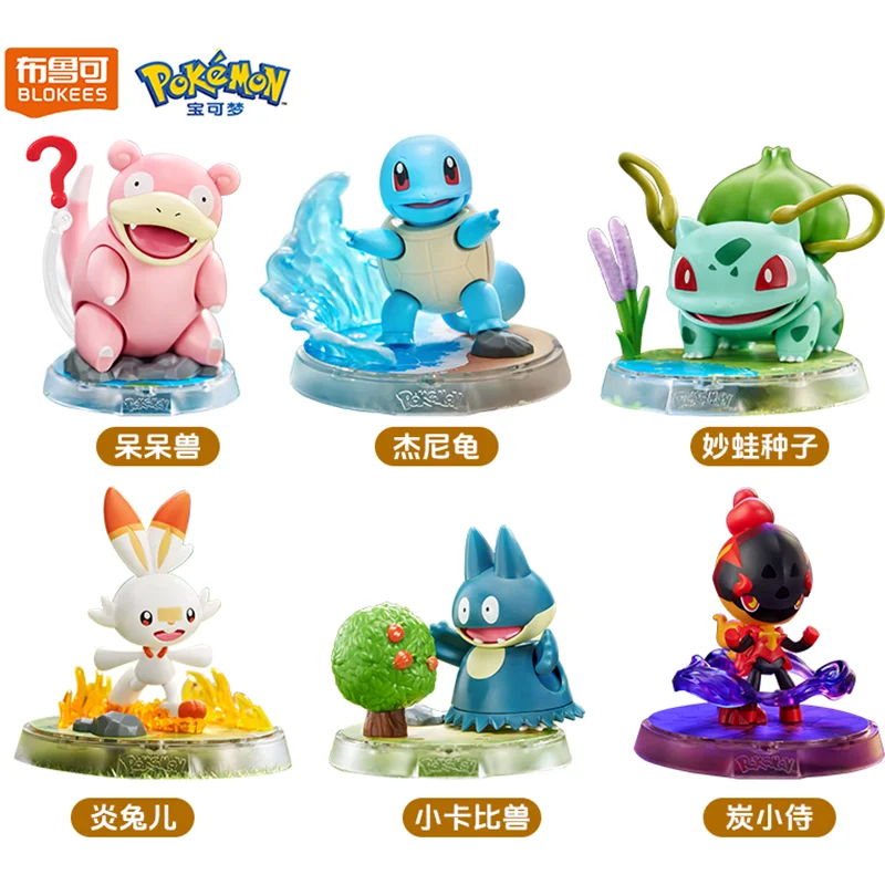 BLOKEES Pokemon Figure Pikachu Bulbasaur écureuil Charizard Eevee Ceruledge Greninja figurine jouets recueillir cadeau de noël