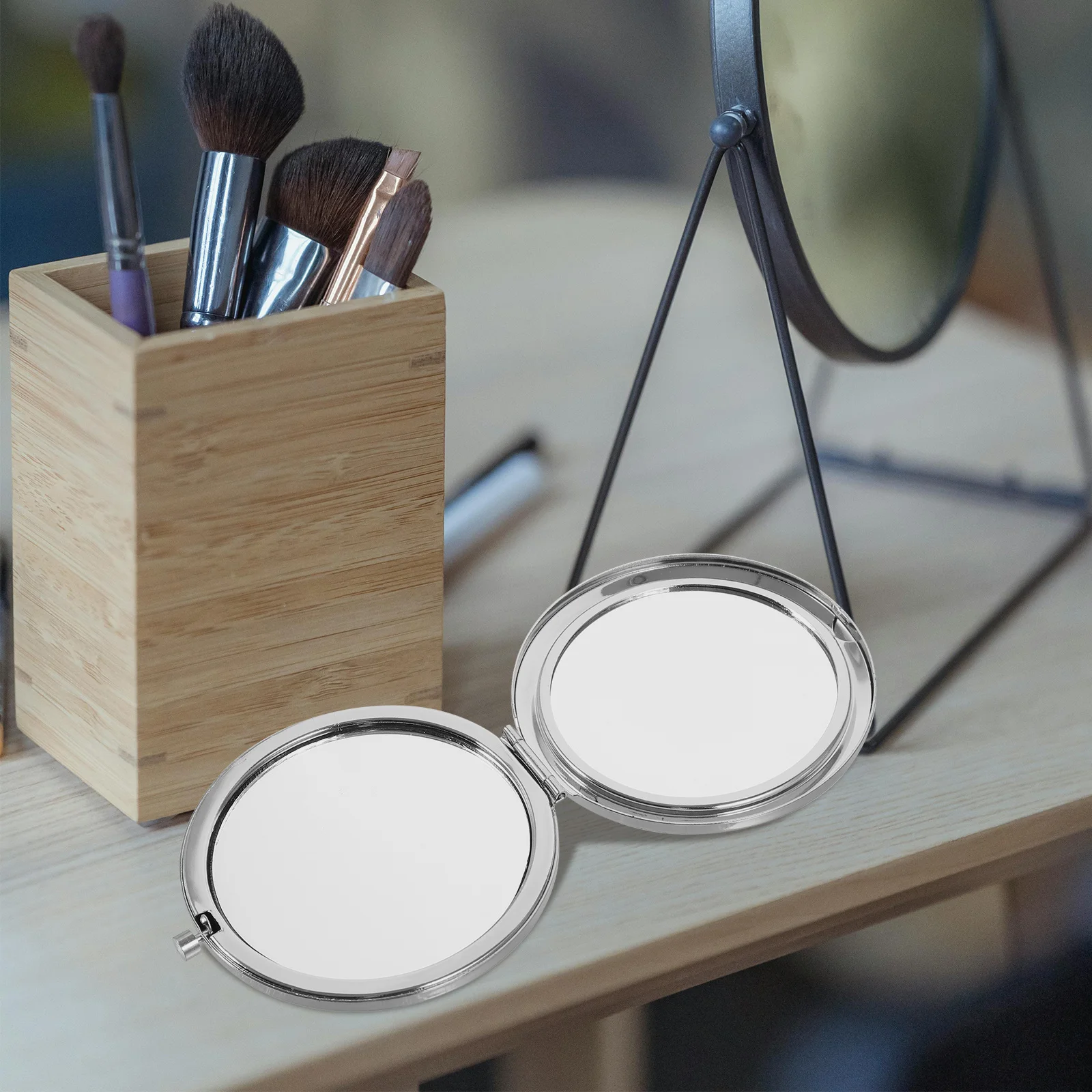 Pequeno espelho de bolso de maquiagem compacto mini espelho portátil de viagem noiva dama de honra presente de casamento espelhos de bolso mini espelhos