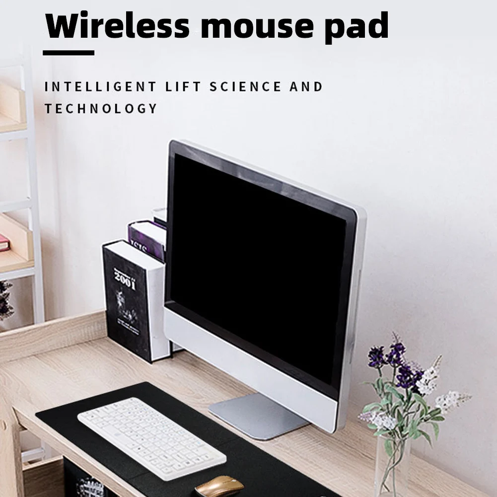 15w Fast Wireless Charging Mouse Pad Pu Leather Foldable Soft and Anti-slip Mouse Mat for Home&office