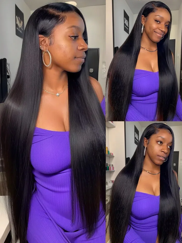 30 inch Straight Lace Front Wig 13x4 13x6 Hd Lace Frontal Wig Human Hair Pre Plucked Straight Lace Front Human Hair Wigs