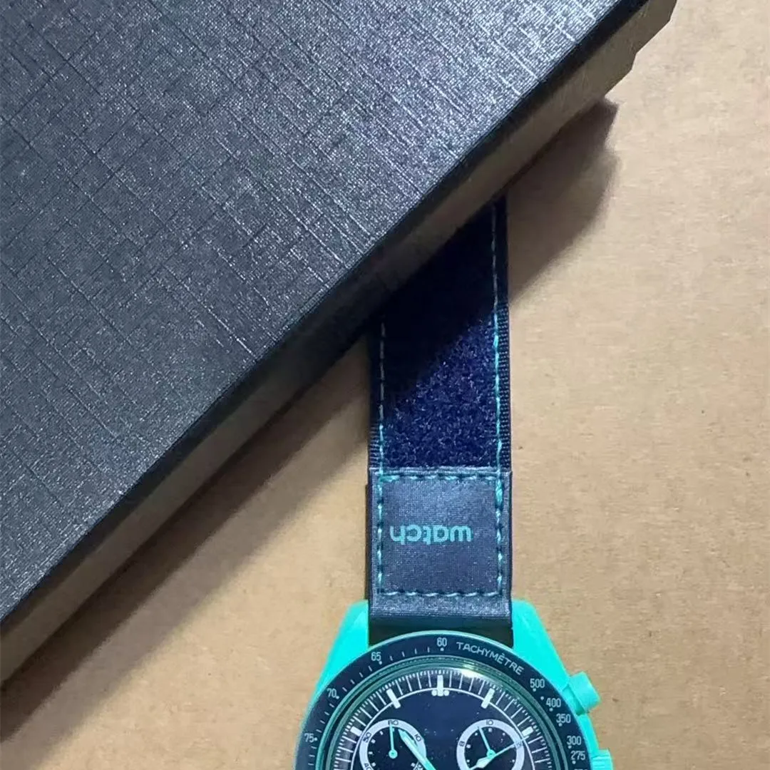 Elegante orologio minimalista casual al quarzo astronomico a mezzaluna con 6 lancette multifunzione - cinturino a sfera leggera