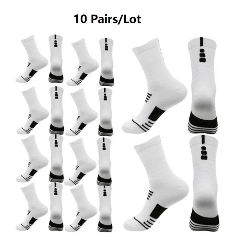 

Elite Sport Cycling Basketball Socks Compression Running Men white Trend Breathable Long Hiking Damping Athletic Professional